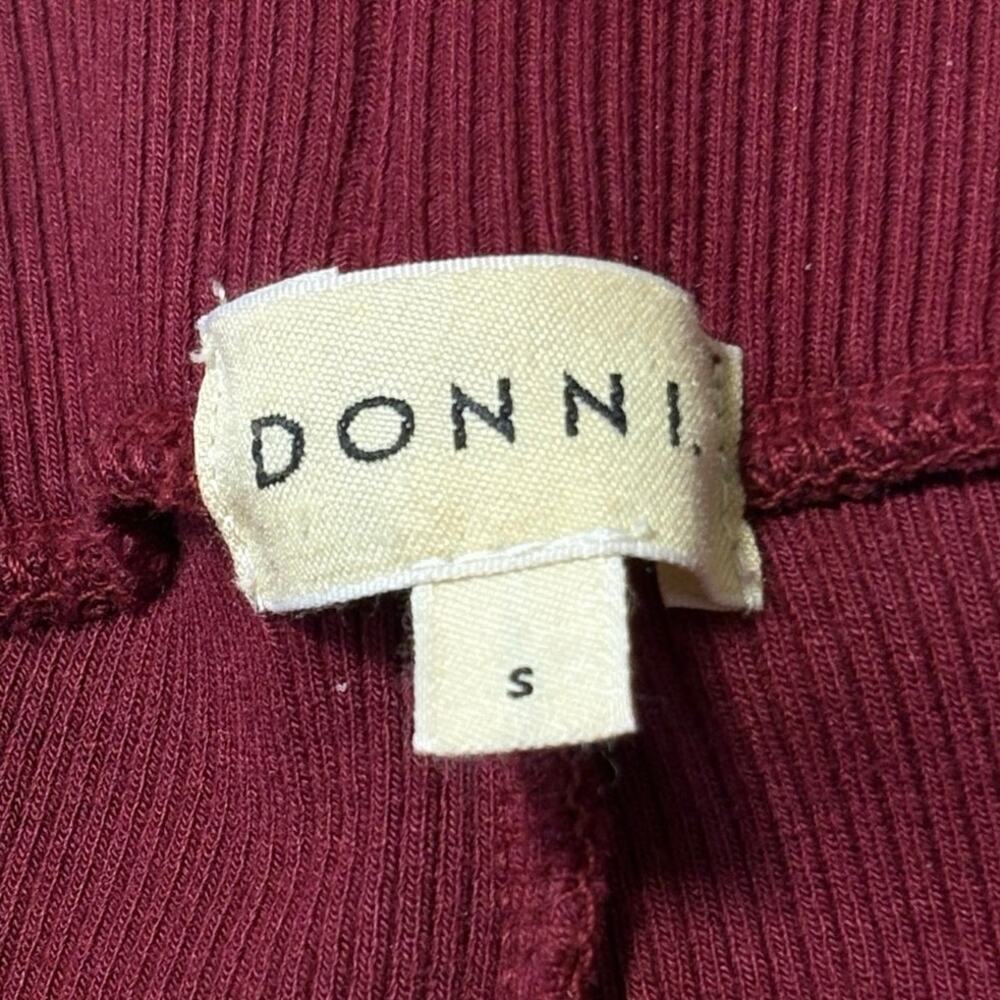 Donni. Rouge Ribbed Kick Flare Pants Size Small - Picture 4 of 5